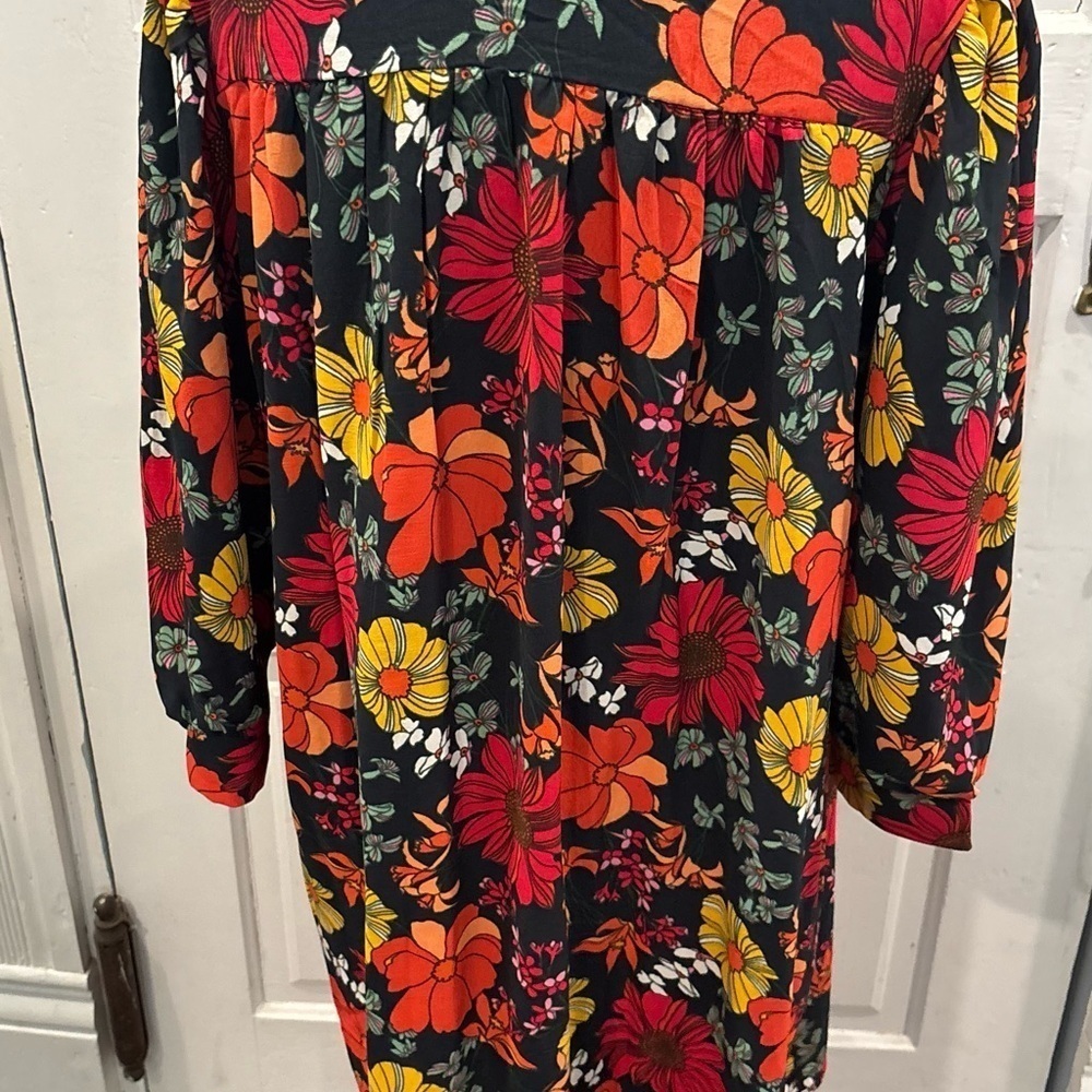 Michelle McDowell Nwt Rn# 47193 Vintage Petals Ash Floral Karis Dress Sz Large - Picture 2 of 9
